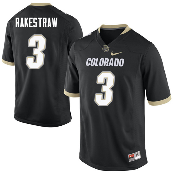 Men #3 Sequoyah Rakestraw Colorado Buffaloes College Football Jerseys Sale-Black